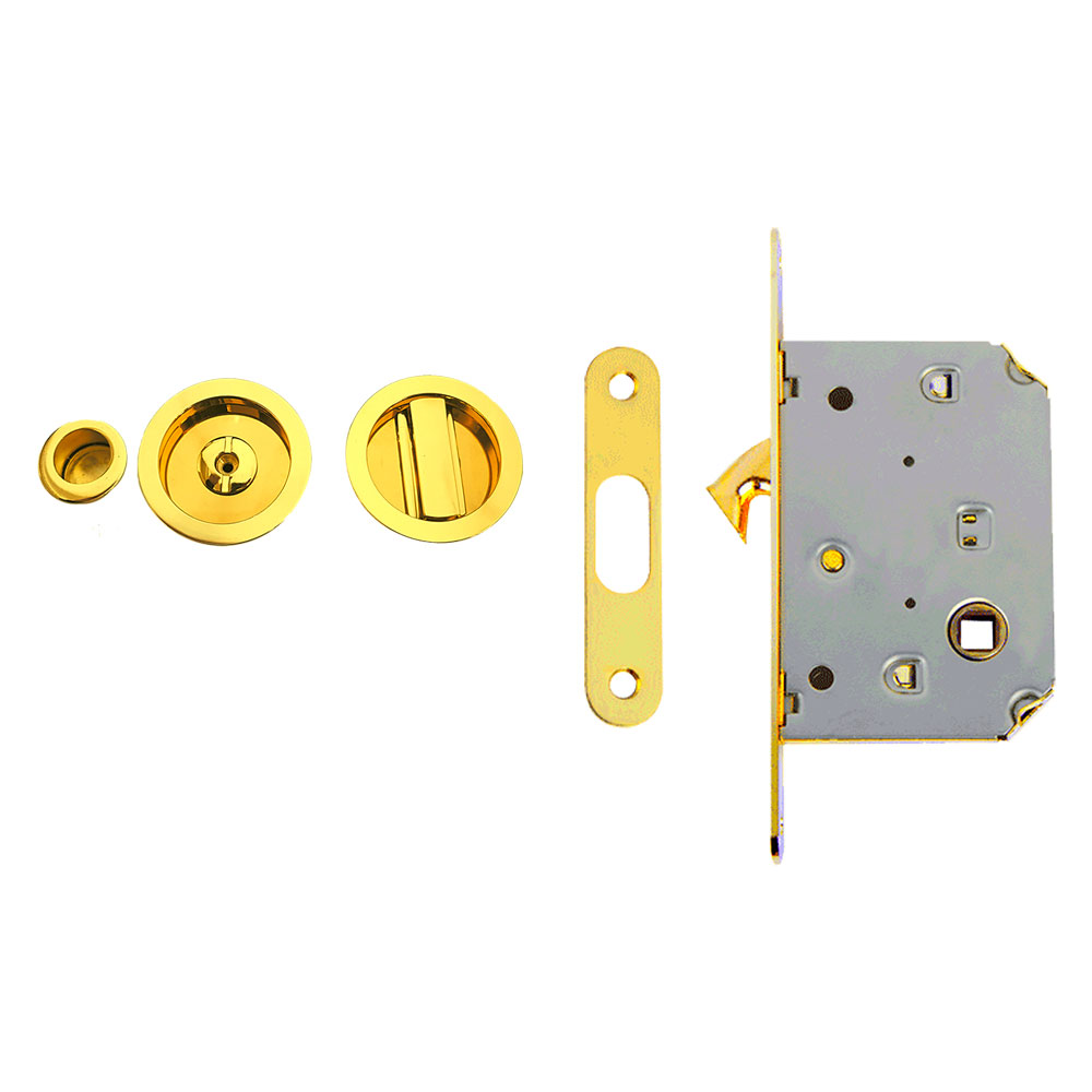 Kit per porte scorrevoli finitura oro lucido Mariva
