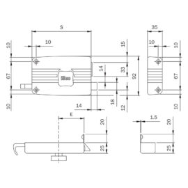 Serratura portoncino da applicare art. 401 2 mandate dx  - e 50 Iseo