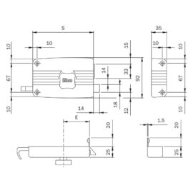 Serratura portoncino da applicare art. 401 3 mandate dx  - e 60 Iseo