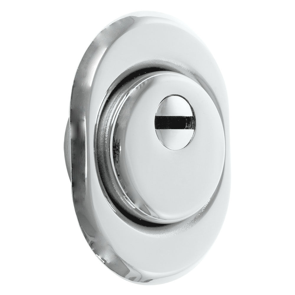 Defender antitrapano regolabile per serrature h.14/25 mm – Ø mm. 50 cromo satin. Senza marca
