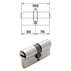 Cilindro sagomato 'r6 plus' mm 25+10+65 = 100 (30+70) Iseo