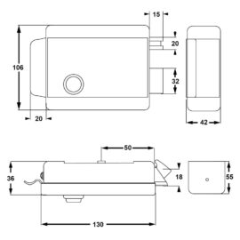 Serratura elettrica da applicare per porta legno art. 674 sx - e 50 Yale