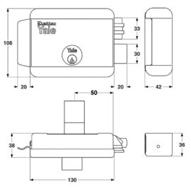 Serratura elettrica da applicare per cancelli art. 68080 dx - e 50 Yale