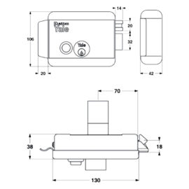 Serratura elettrica da applicare per cancelli art. 688 sx - e 70 Yale