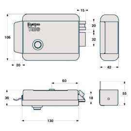 Serratura elettrica da applicare per porta legno art. 674 dx - e 60 Yale