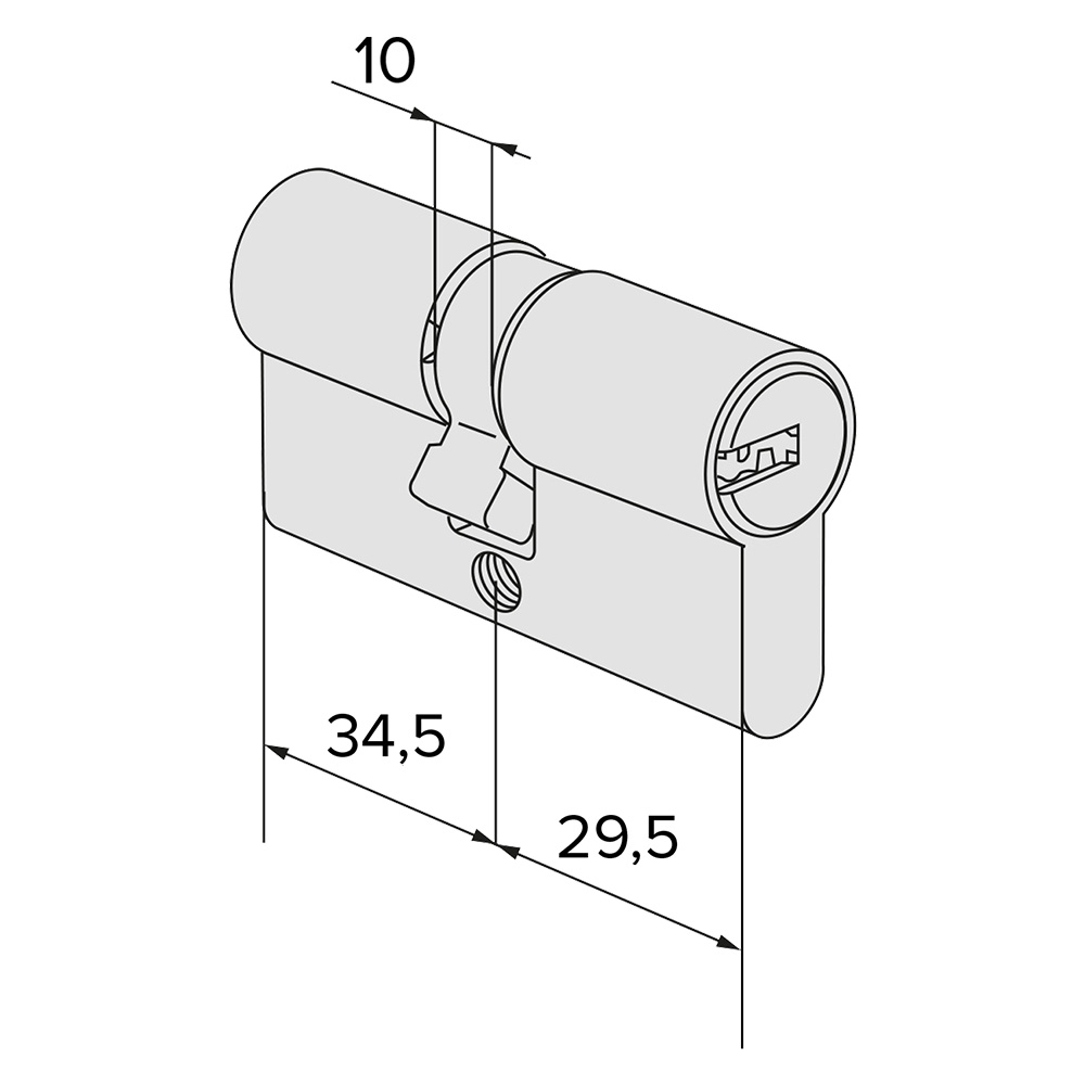 Cilindro profilato doppio ‘asix p8 pro’ mm 29,5+34,5 = 64 (30/35) Cisa