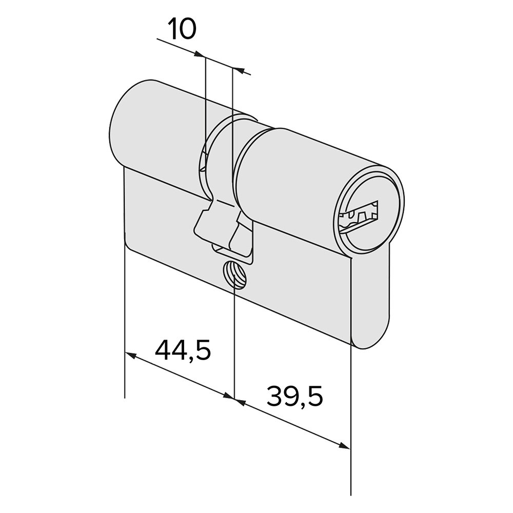 Cilindro profilato doppio ‘asix p8 pro’ mm 39,5+44,5 = 84 (40/45) Cisa