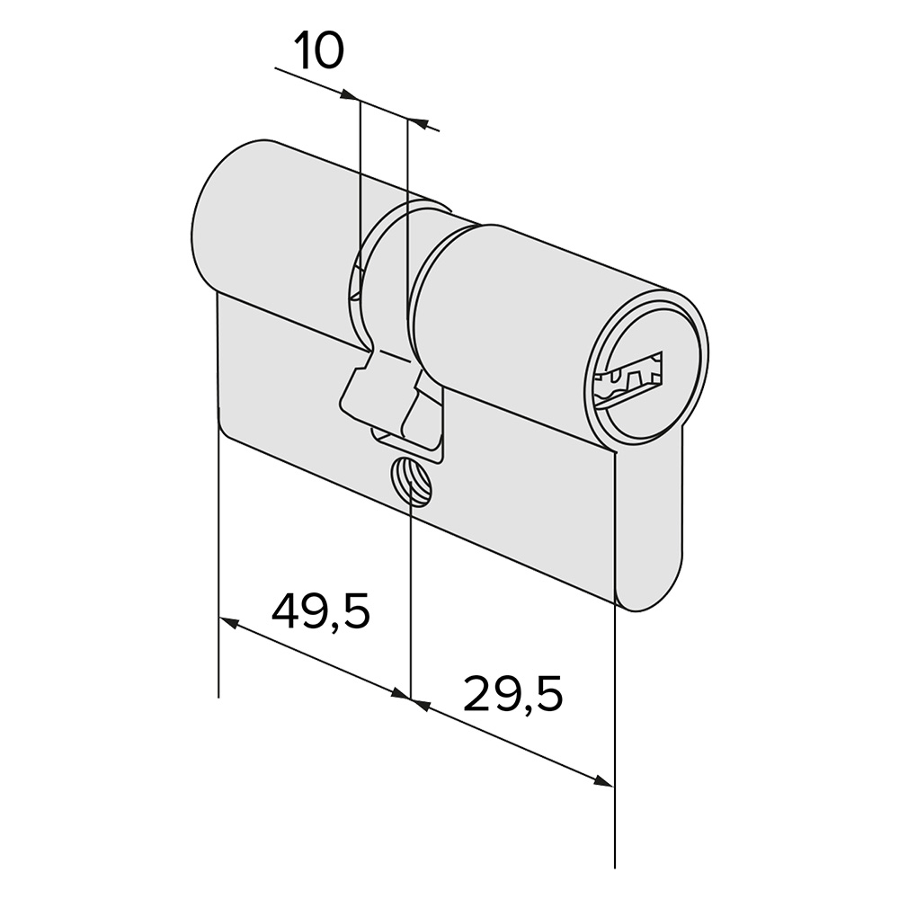 Cilindro profilato doppio ‘asix p8 pro’ mm 29,5+49,5 = 79 (30/50) Cisa