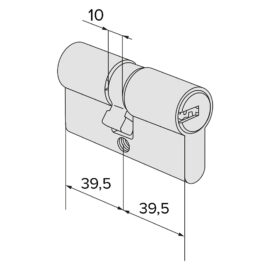Cilindro profilato doppio 'asix p8 pro' mm 39,5+39,5 = 79 (40/40) Cisa