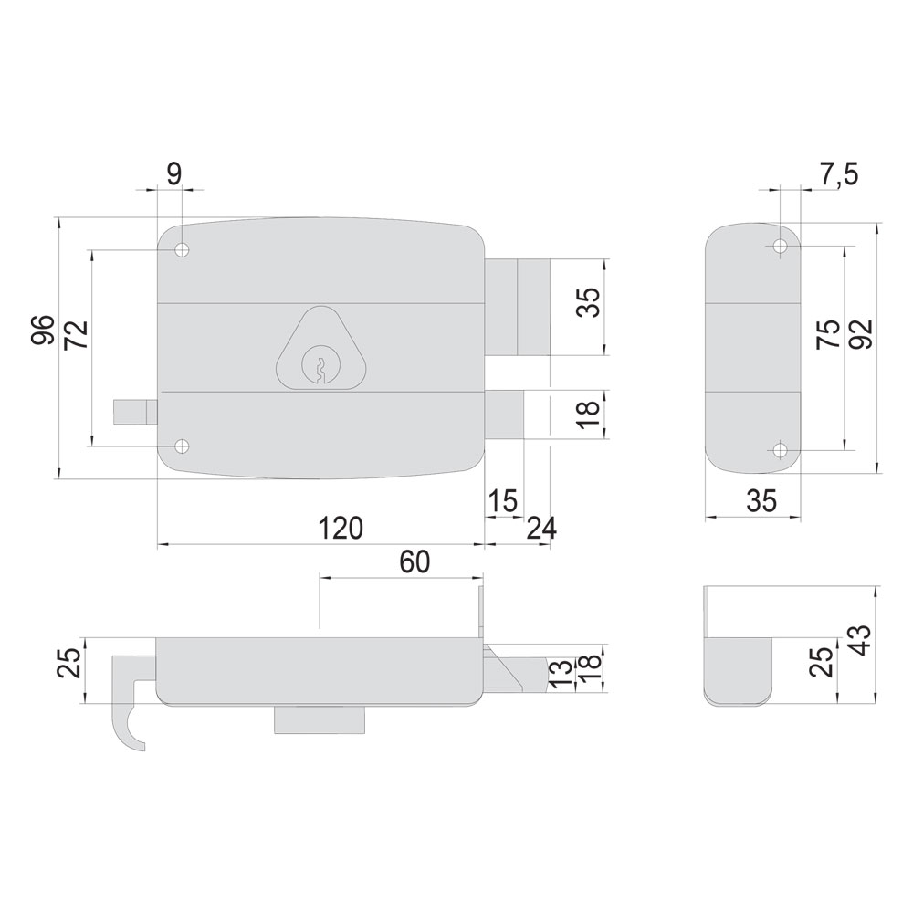 Erratura portoncino da applicare per legno art. 50121 sx –  e 60 Cisa