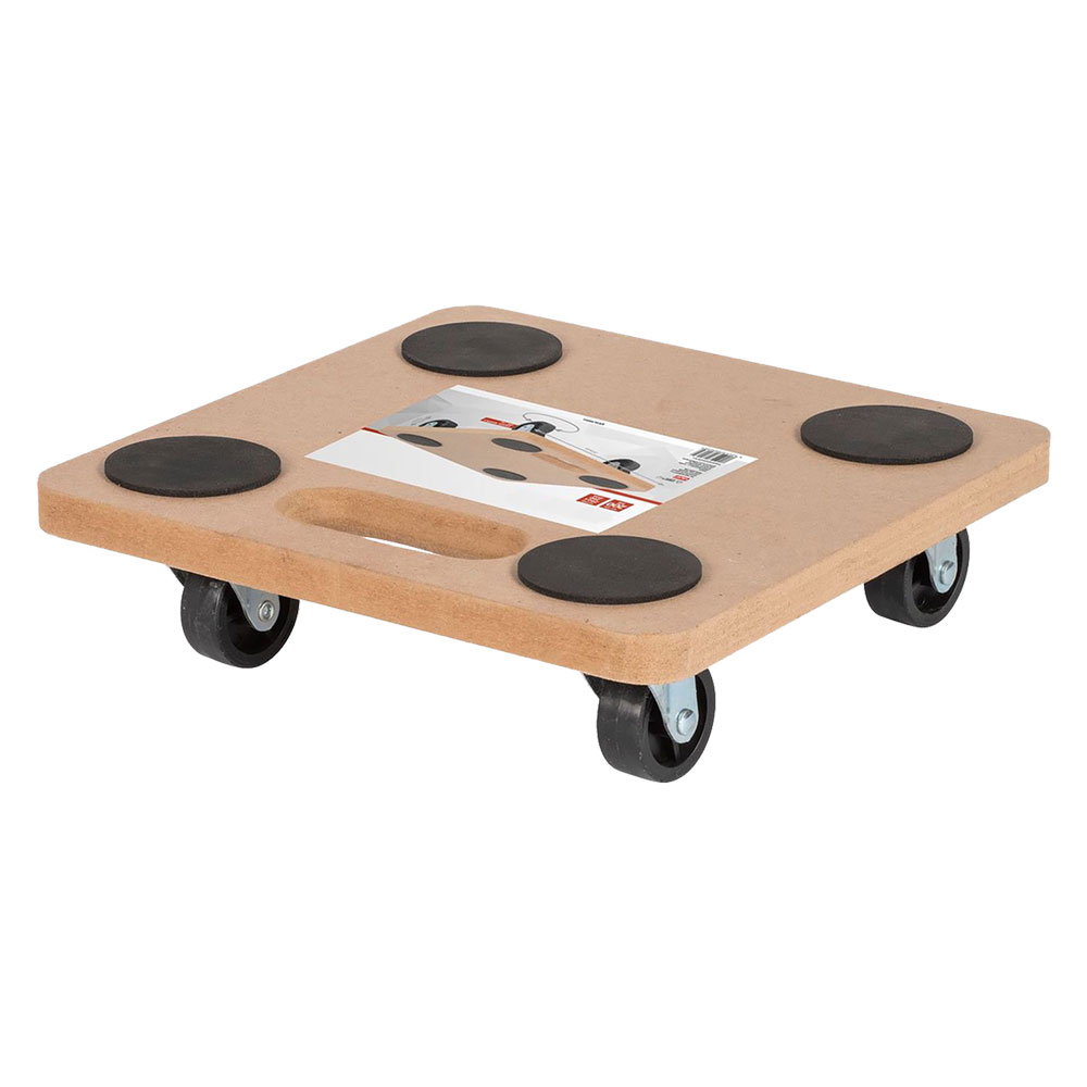 Carrello multiuso pedana legno cm 29 x 29 – ruote Ø 50 mm / portata 200 kg Hit