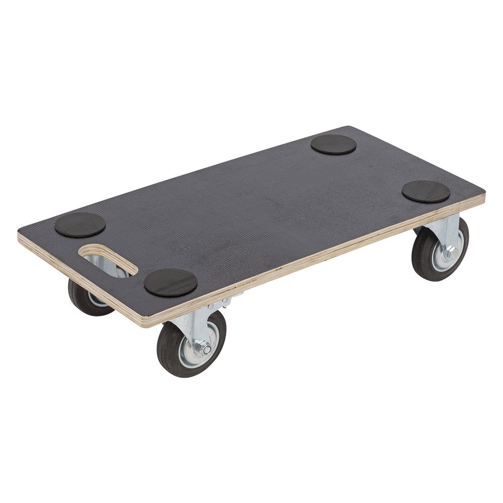 Carrello multiuso pedana legno cm 29 x 58 – ruote Ø 95 mm / portata 400 kg Hit