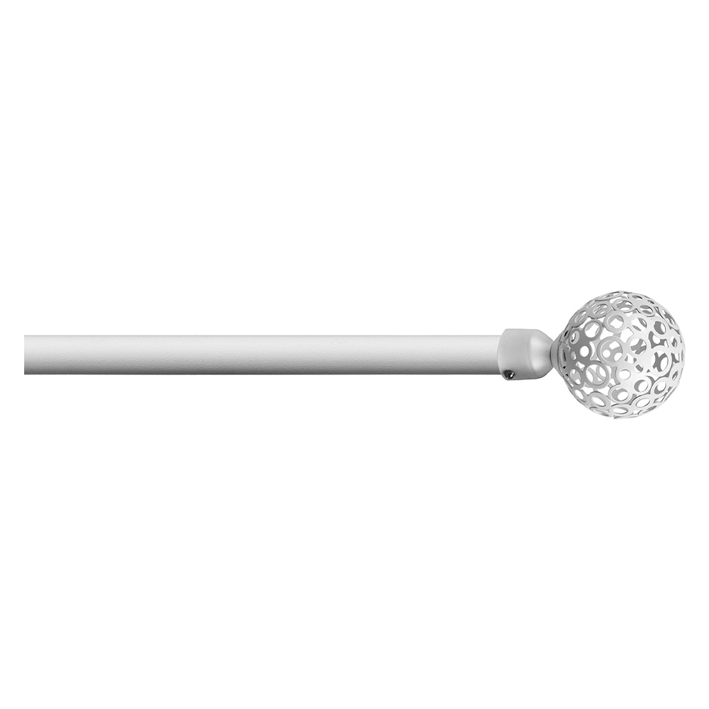 Scorritenda ‘kit ferro’ mod. ‘boccia fiore’ col. bianco Ø 20/19 mm. Errebi