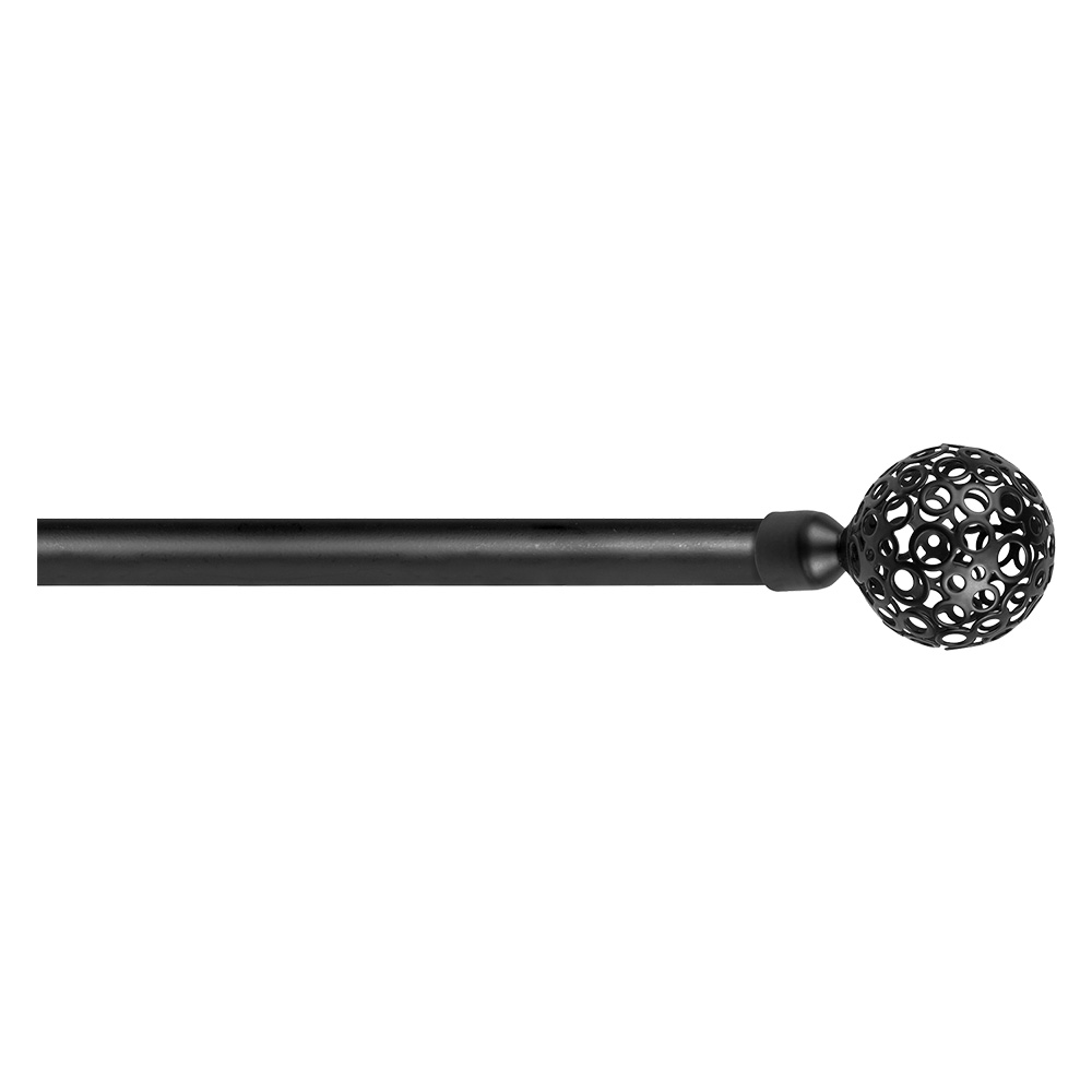 Scorritenda ‘kit ferro’ mod. ‘boccia fiore’ col. nero Ø 20/19 mm. Errebi