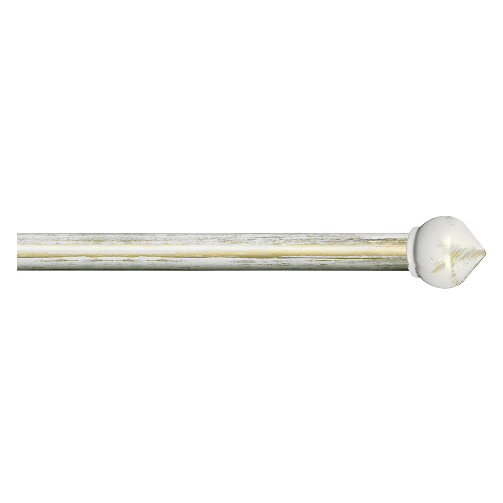 Scorritenda ‘kit ferro’ mod. ‘bulbo’ col. avorio oro Ø 20/19 mm. Errebi