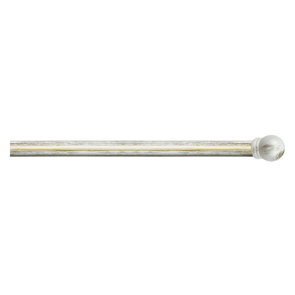 Scorritenda ‘kit ferro’ mod. ‘boccia’ col. avorio oro Ø 20/17 mm. Errebi