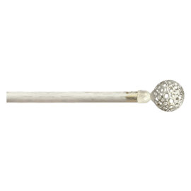 Scorritenda 'kit ferro' mod. 'boccia fiore' col. avorio oro Ø 20/19 mm. Errebi