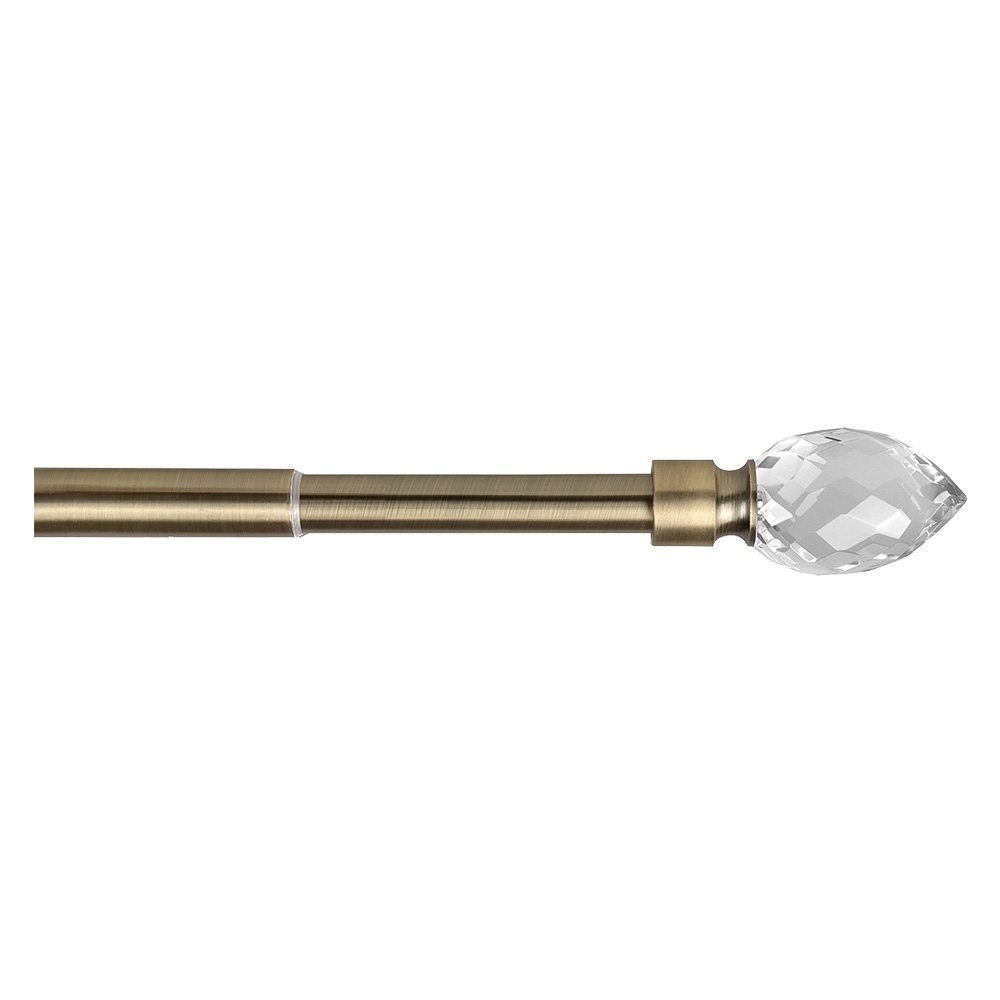 Scorritenda ‘kit ferro’ mod. ‘pino’ col. oro antico Ø 20/17 mm. Errebi