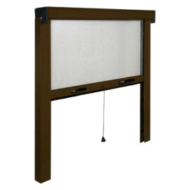 Zanzariera a rullo verticale per finestra cm 100 x 170 - marrone ral 8017 Kasart