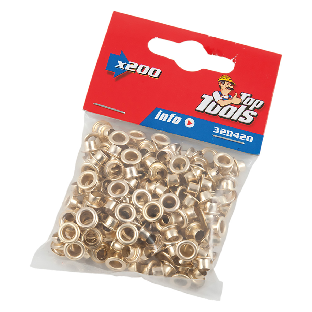 Rivetto ad anello per pinza conf. 200 pz Toptools