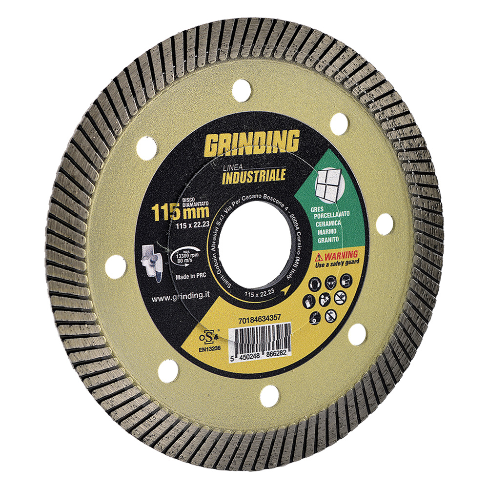 Disco diamantato ‘linea industriale’ Ø 115 x 1,5 x f.22,23 – ‘turbo gres’ Grinding
