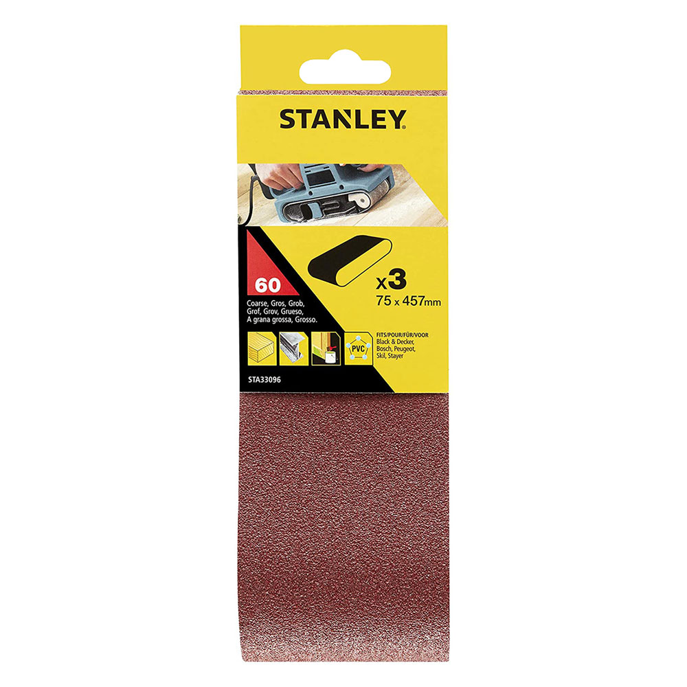 Nastro abrasivo per levigatrici a nastro mm  75 x 457 – gr. 60 Stanley