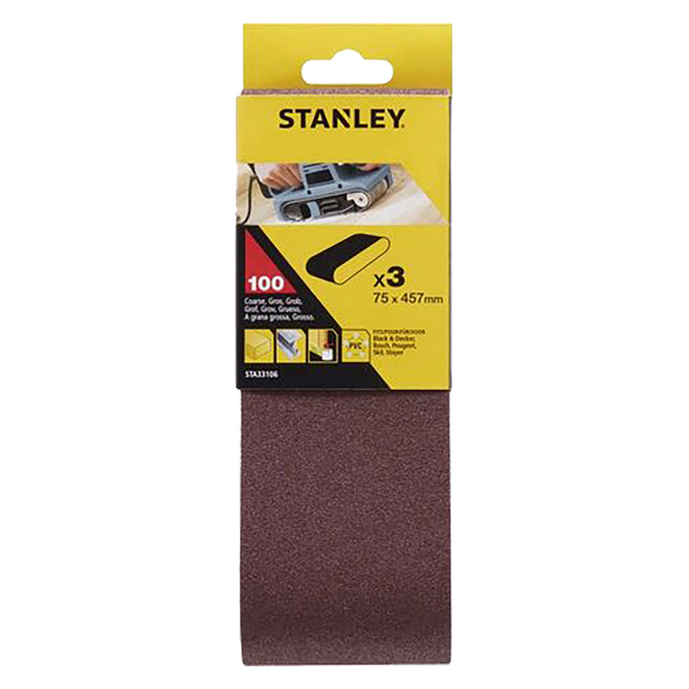 Nastro abrasivo per levigatrici a nastro mm  75 x 457 – gr.100 Stanley