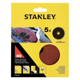 Disco in carta abrasiva per smerigliatrici Ø 125 - gr. 80 Stanley