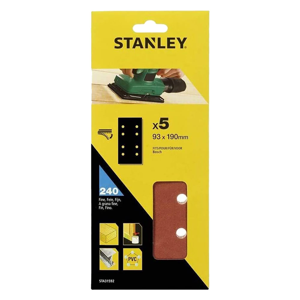 Foglio in carta abrasiva da 1/3 per levigatrice or gr. 240 – bosch Stanley