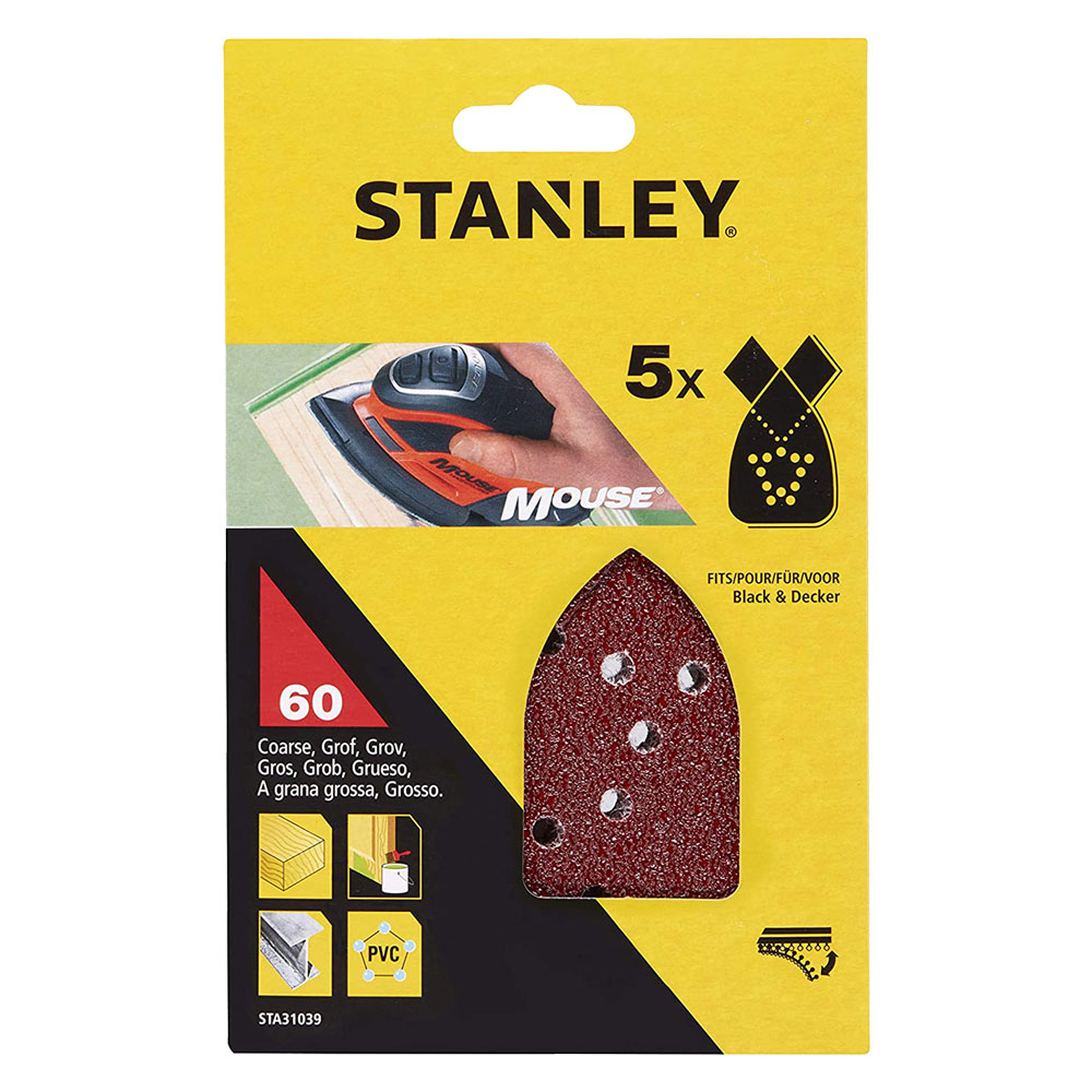 Foglio in carta abrasiva a delta per levigatrici t gr. 60 – sta31039-xj Stanley