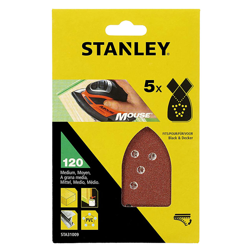 Foglio in carta abrasiva a delta per levigatrici t gr.120 – sta31009-xj Stanley