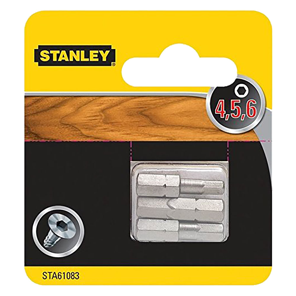 Inserti per avvitatori in set hex (3 pz) h4-5-6 Stanley