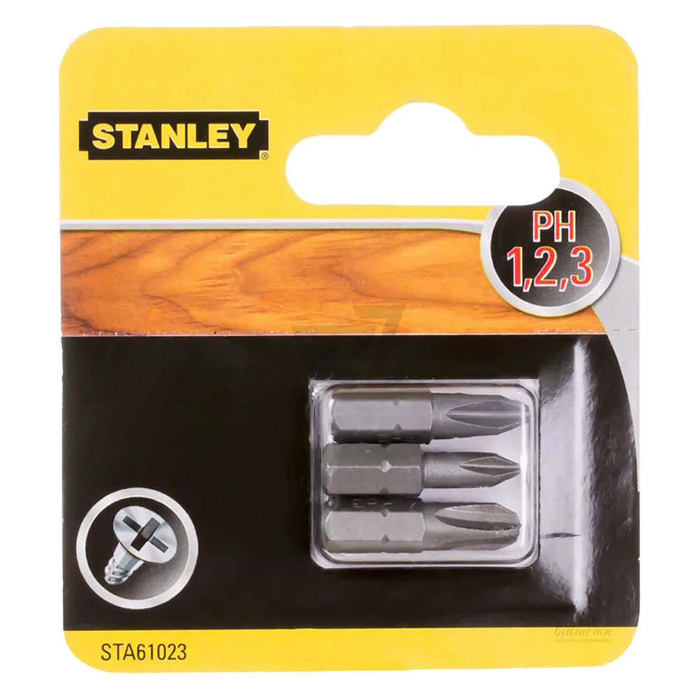 Inserti per avvitatori ph (3 pz) ph1-2-3 mm 25 Stanley