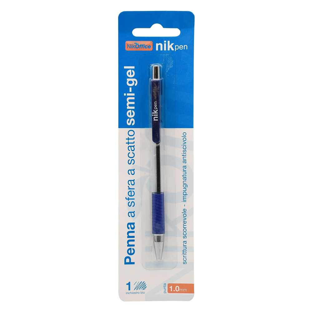 Penna a scatto con clip inchiostro blu Senza marca