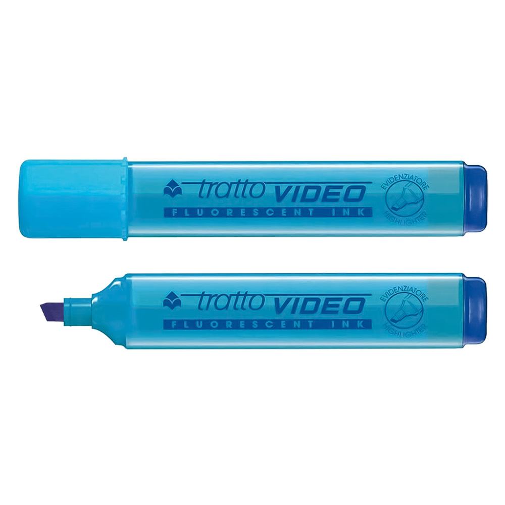 Evidenziatore ‘tratto video’ azzurro – 12 pezzi Senza marca