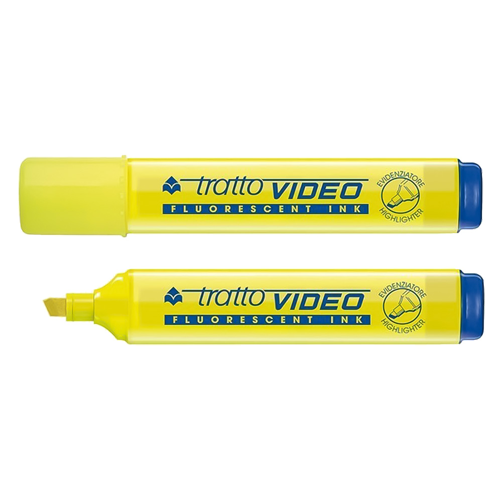 Evidenziatore ‘tratto video’ giallo – 12 pezzi Senza marca