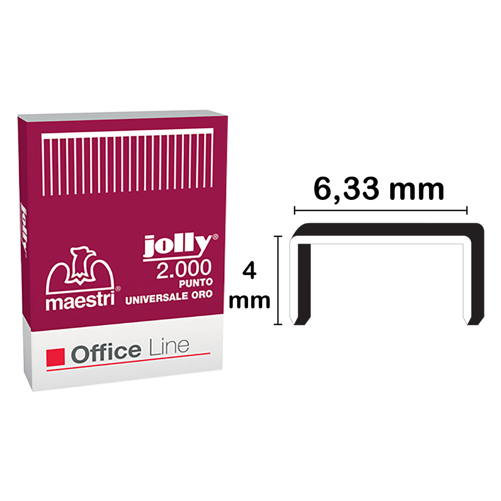 Punti per fissatrice ufficio ‘primula’ 6-12 mod. jolly cf. 2000 pz Romeo maestri