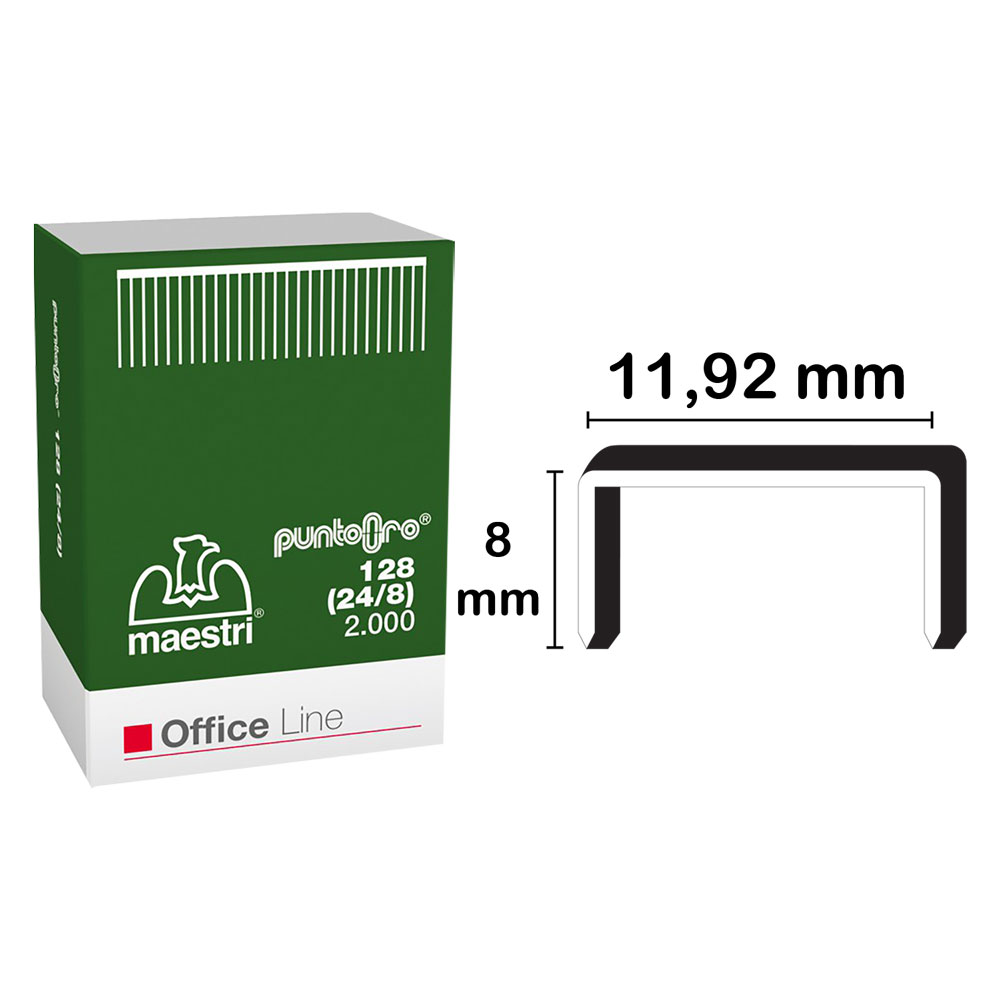 Punti per fissatrice ufficio ‘primula’ 6-12 mod. 128 cf. 2000 pz Romeo maestri