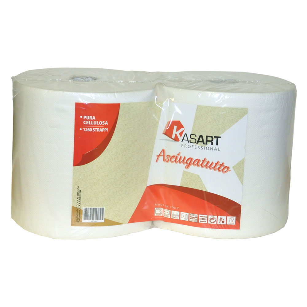 Bobina carta ‘asciugatutto 800’ kg 1,5 a rotolo circa (prezzo singolo rotolo) Kasart