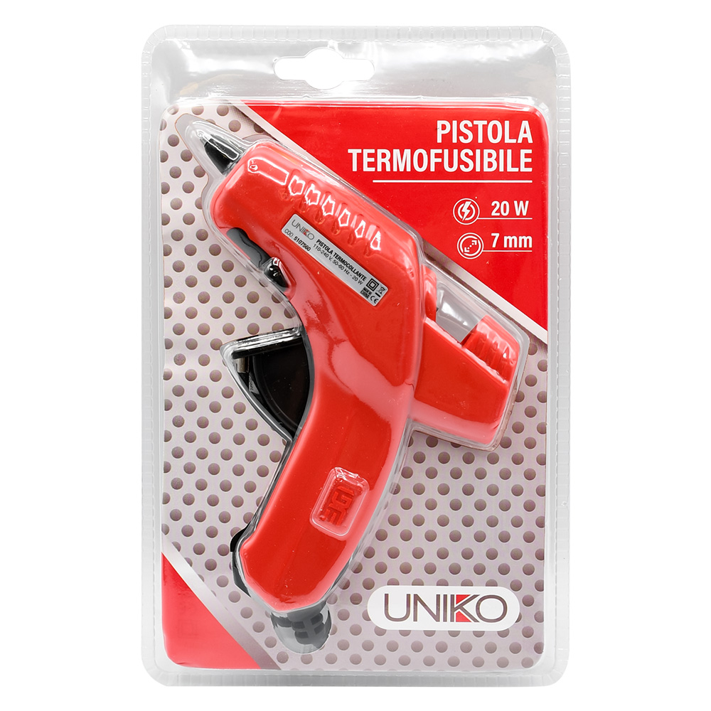 Pistola termocollante ‘unk’ 20 w per colla ø mm 7 – 7,5 Uniko