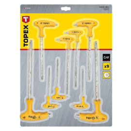 Serie cacciaviti a 't' resistant-torx 9 pz Topex