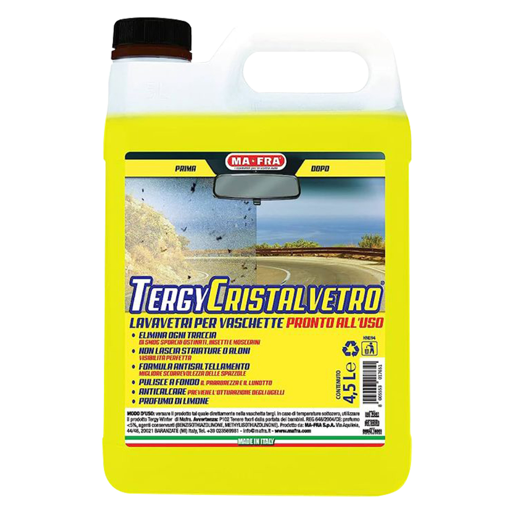 Lavavetri liquido ‘tergy cristalvetro’ ml 4500 Ma-fra