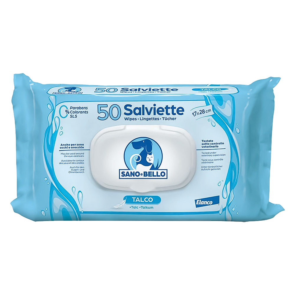 Salviette detergenti ‘sano e bello’ profumazione al talco Sano e bello