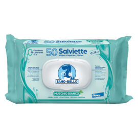 Salviette detergenti 'sano e bello' profumazione al muschio bianco Sano e bello