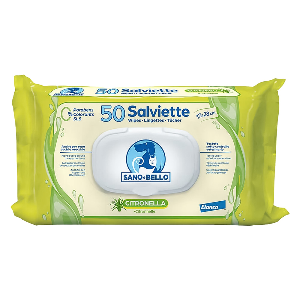 Salviette detergenti ‘sano e bello’ profumazione alla citronella Sano e bello