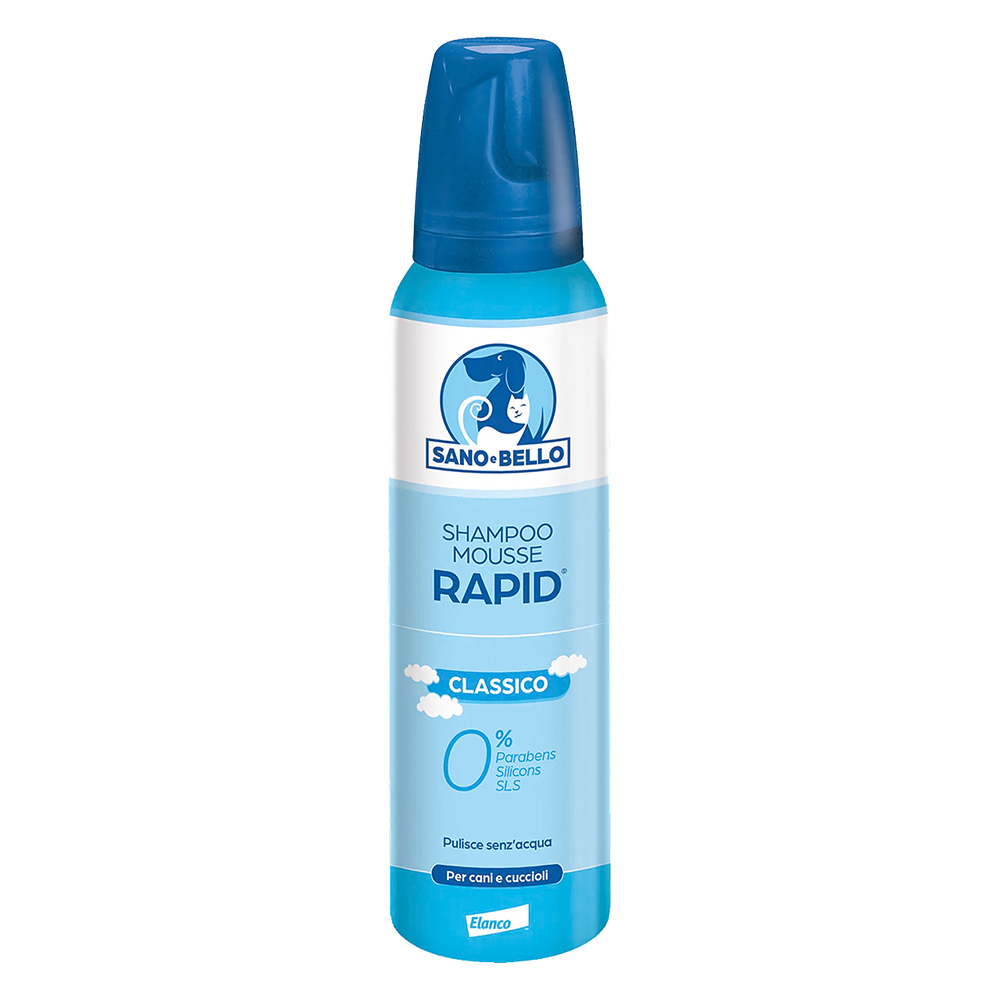 Shampoo mousse per cane e cuccioli ‘rapid’ profumazione classic Sano e bello