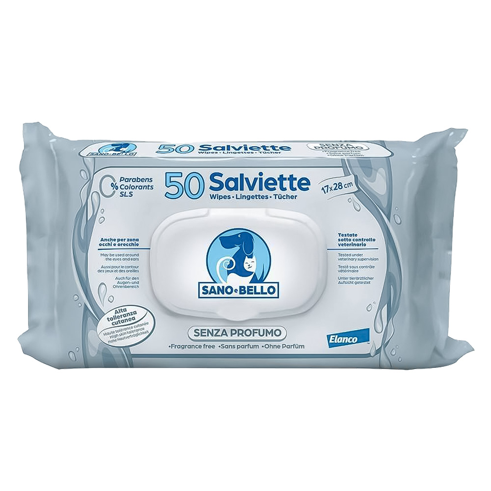 Salviette detergenti ‘sano e bello’ senza profumo Sano e bello