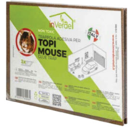 Trappola adesiva per roditori 'mini' 2 tavolette cm 14 x 19 In verde