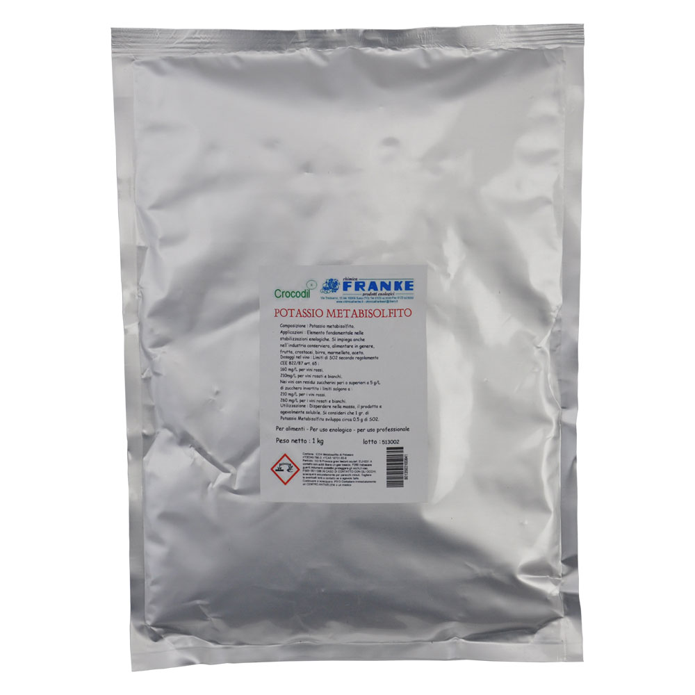 Metabisolfito di potassio kg. 1 Chimica franke