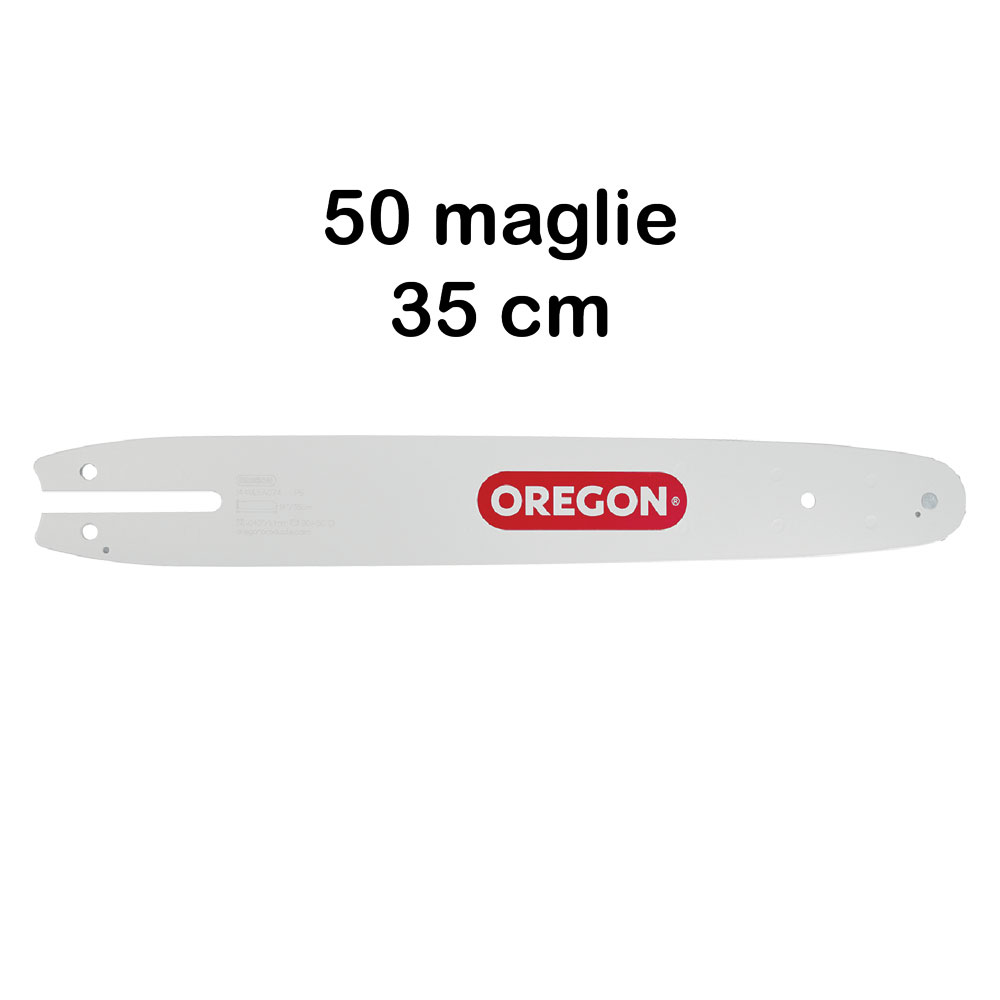 Barra per motosega ‘single rivet’ 3/8 sp.1,1 – 50 magl.- 35cm (mini) Oregon